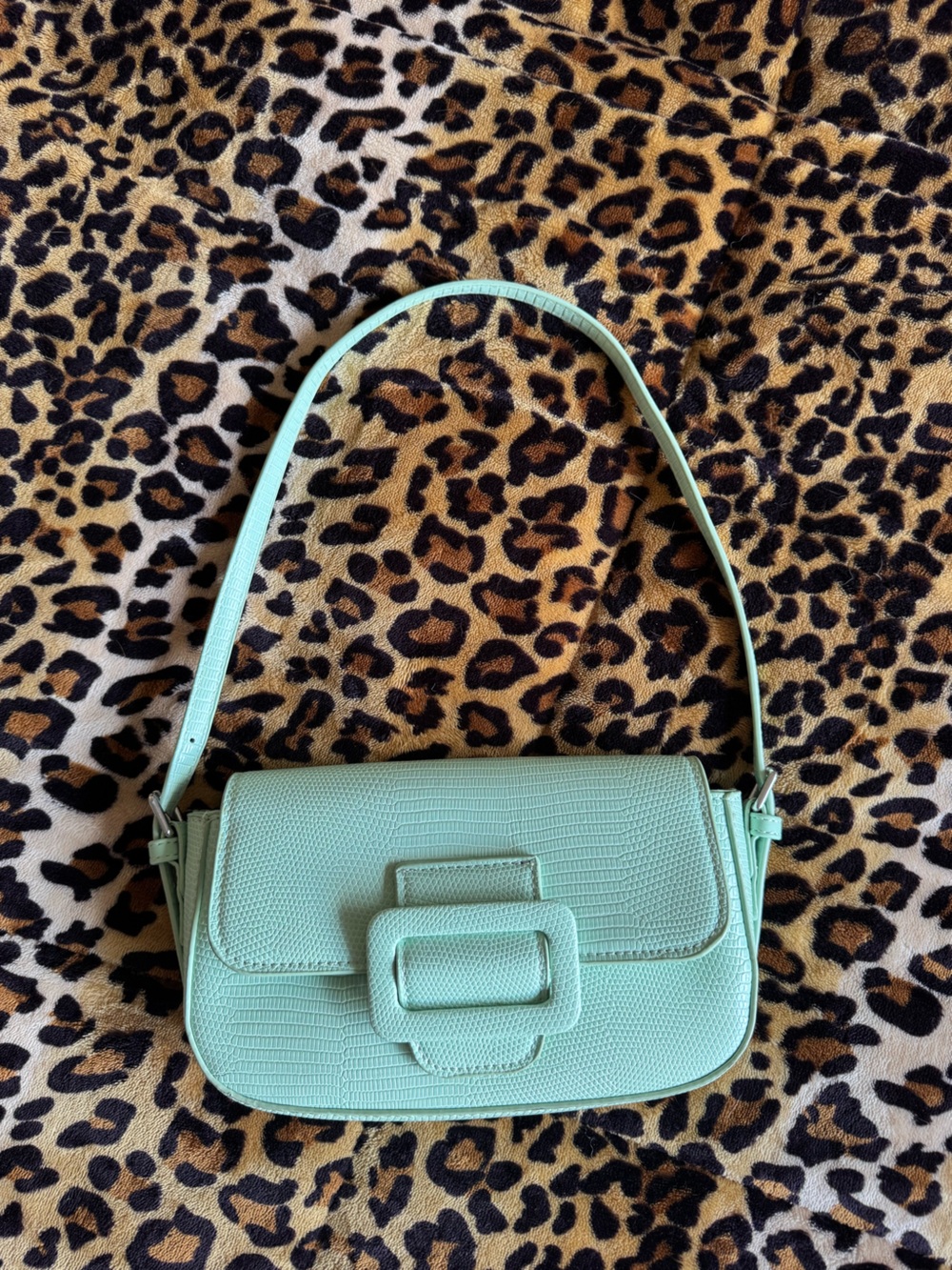 Mint green shoulder bag